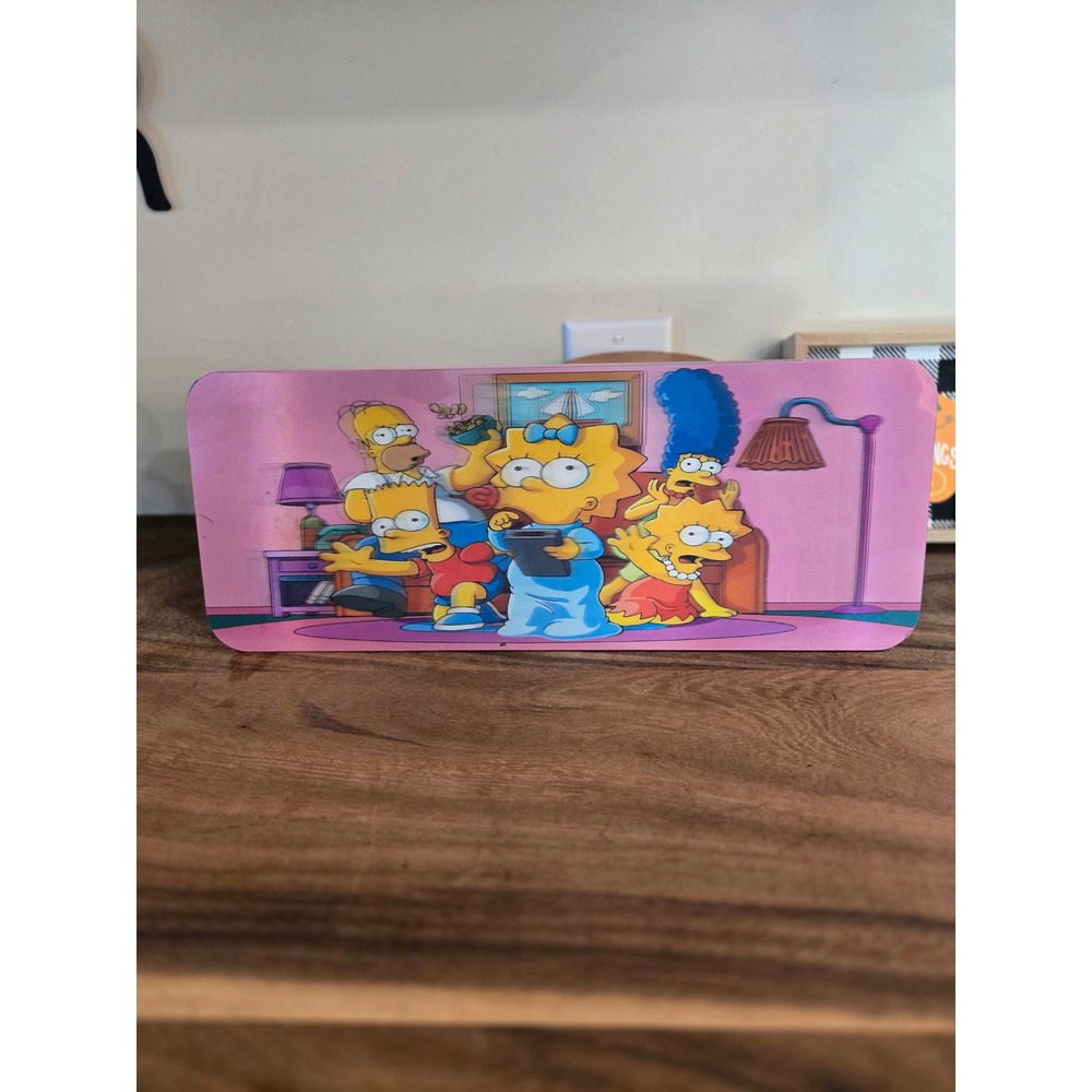 The Simpsons 3D Holographic Pink Metal Rolling Tray with Magnetic Lid Set